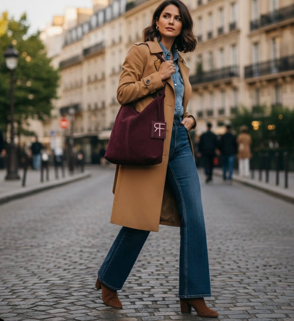 Lady Pisa Monogram Suede Scamosciata