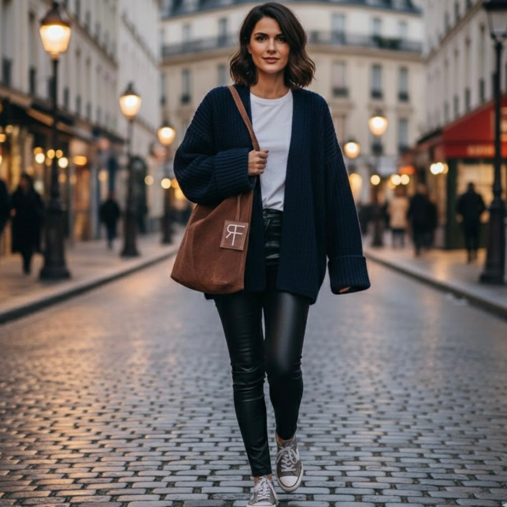 Lady Pisa Monogram Suede Scamosciata