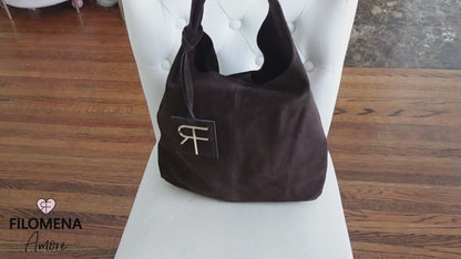 Lady Pisa Monogram Suede Scamosciata